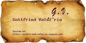 Gottfried Valéria névjegykártya